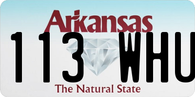 AR license plate 113WHU