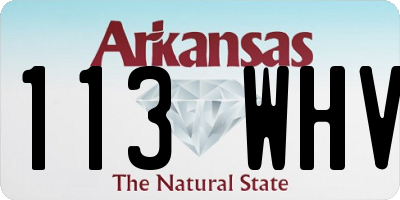 AR license plate 113WHV