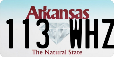 AR license plate 113WHZ