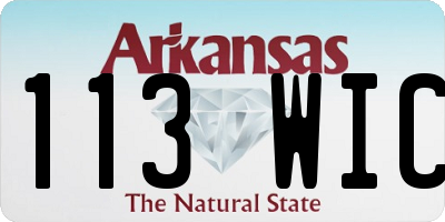AR license plate 113WIC