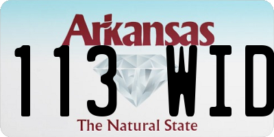 AR license plate 113WID