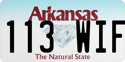 AR license plate 113WIF