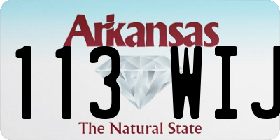 AR license plate 113WIJ