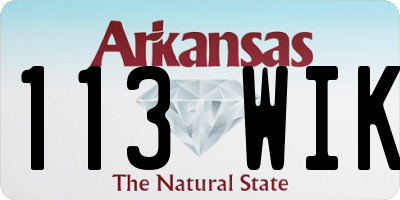 AR license plate 113WIK