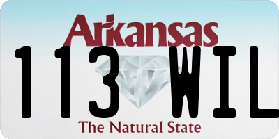 AR license plate 113WIL
