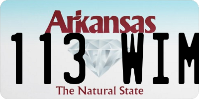 AR license plate 113WIM