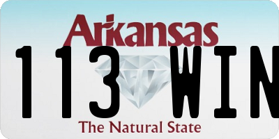 AR license plate 113WIN