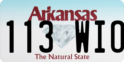 AR license plate 113WIO