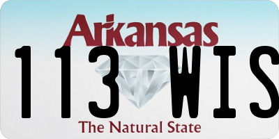 AR license plate 113WIS
