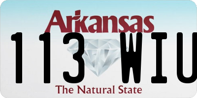 AR license plate 113WIU