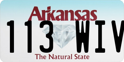 AR license plate 113WIV