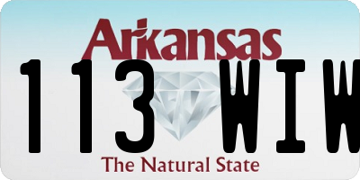 AR license plate 113WIW