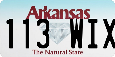 AR license plate 113WIX
