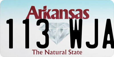 AR license plate 113WJA
