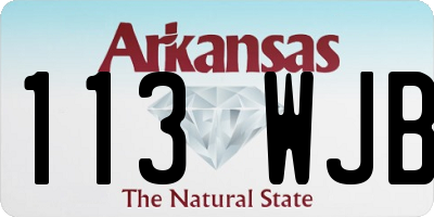 AR license plate 113WJB