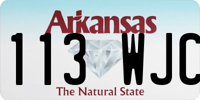 AR license plate 113WJC