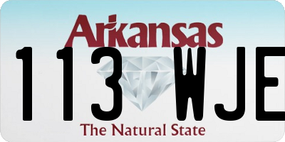 AR license plate 113WJE
