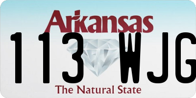 AR license plate 113WJG