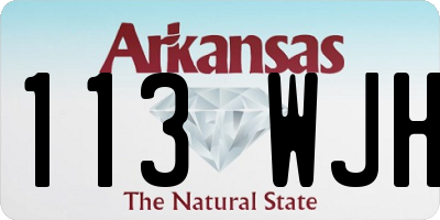 AR license plate 113WJH