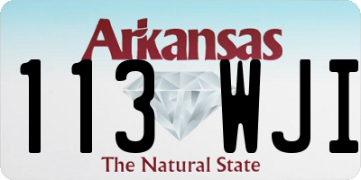 AR license plate 113WJI