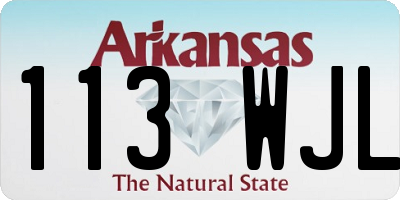 AR license plate 113WJL