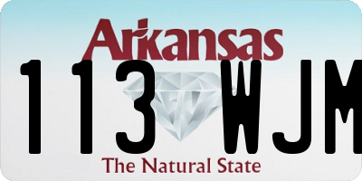 AR license plate 113WJM