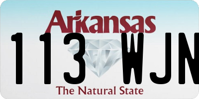 AR license plate 113WJN