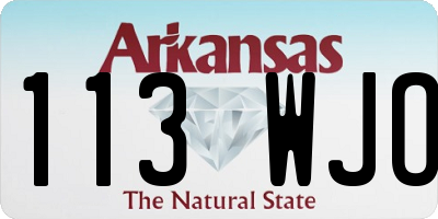 AR license plate 113WJO