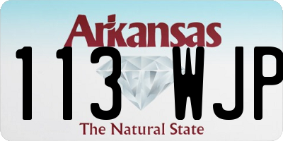 AR license plate 113WJP