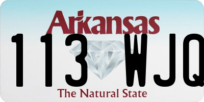 AR license plate 113WJQ