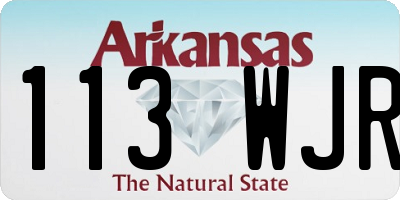 AR license plate 113WJR