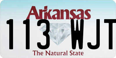 AR license plate 113WJT