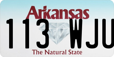 AR license plate 113WJU