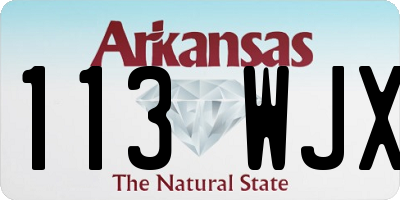 AR license plate 113WJX