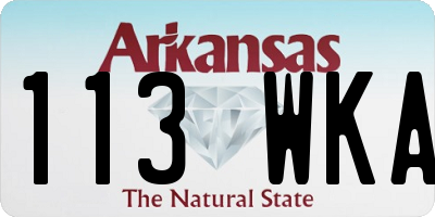 AR license plate 113WKA