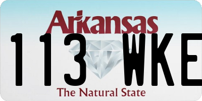 AR license plate 113WKE