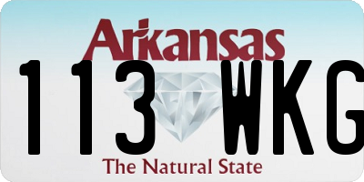 AR license plate 113WKG