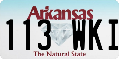 AR license plate 113WKI