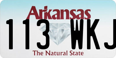 AR license plate 113WKJ