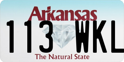 AR license plate 113WKL