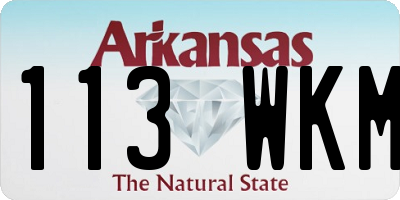 AR license plate 113WKM
