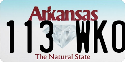 AR license plate 113WKO
