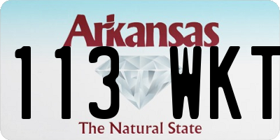 AR license plate 113WKT