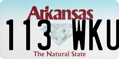 AR license plate 113WKU