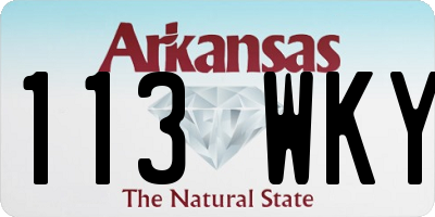 AR license plate 113WKY