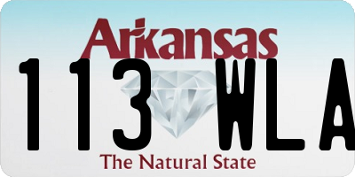 AR license plate 113WLA
