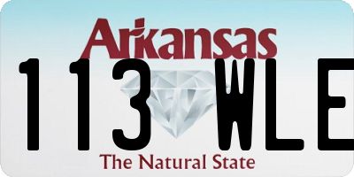 AR license plate 113WLE