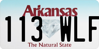 AR license plate 113WLF