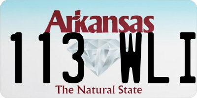 AR license plate 113WLI