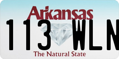 AR license plate 113WLN